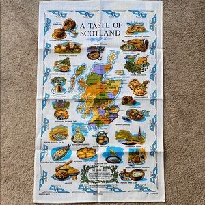 Irish Linen tea towel, Scotland, wall hanging